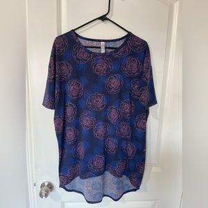 LuLaRoe - S Irma w/ Pink and Blue Roses